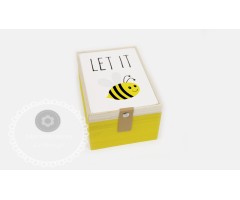 Ξύλινο κουτί μελισσούλα Let it bee