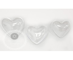 Πλαστική  καρδιά 10cm ανοιγώμενη