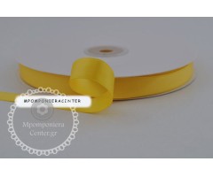 Κορδέλα σατέν διπλής όψης 12mm κίτρινο