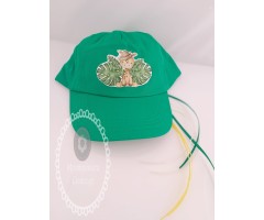 Μπομπονιέρα βάπτισης καπέλο πράσσινο με τύπωμα καμηλοπάρδαλη ή της επιλογής σας θεματικό