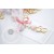 Κέρασμα γέννας μπρελόκ ελεφαντάκι σε ροζ - χρυσό πλέξι χρυσό με χαντρούλες πολύ ιδιαίτερο